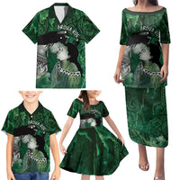 New Zealand Aroha Koe Mama Family Matching Puletasi and Hawaiian Shirt Maori Hongi - Pounamu