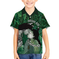 New Zealand Aroha Koe Mama Family Matching Puletasi and Hawaiian Shirt Maori Hongi - Pounamu