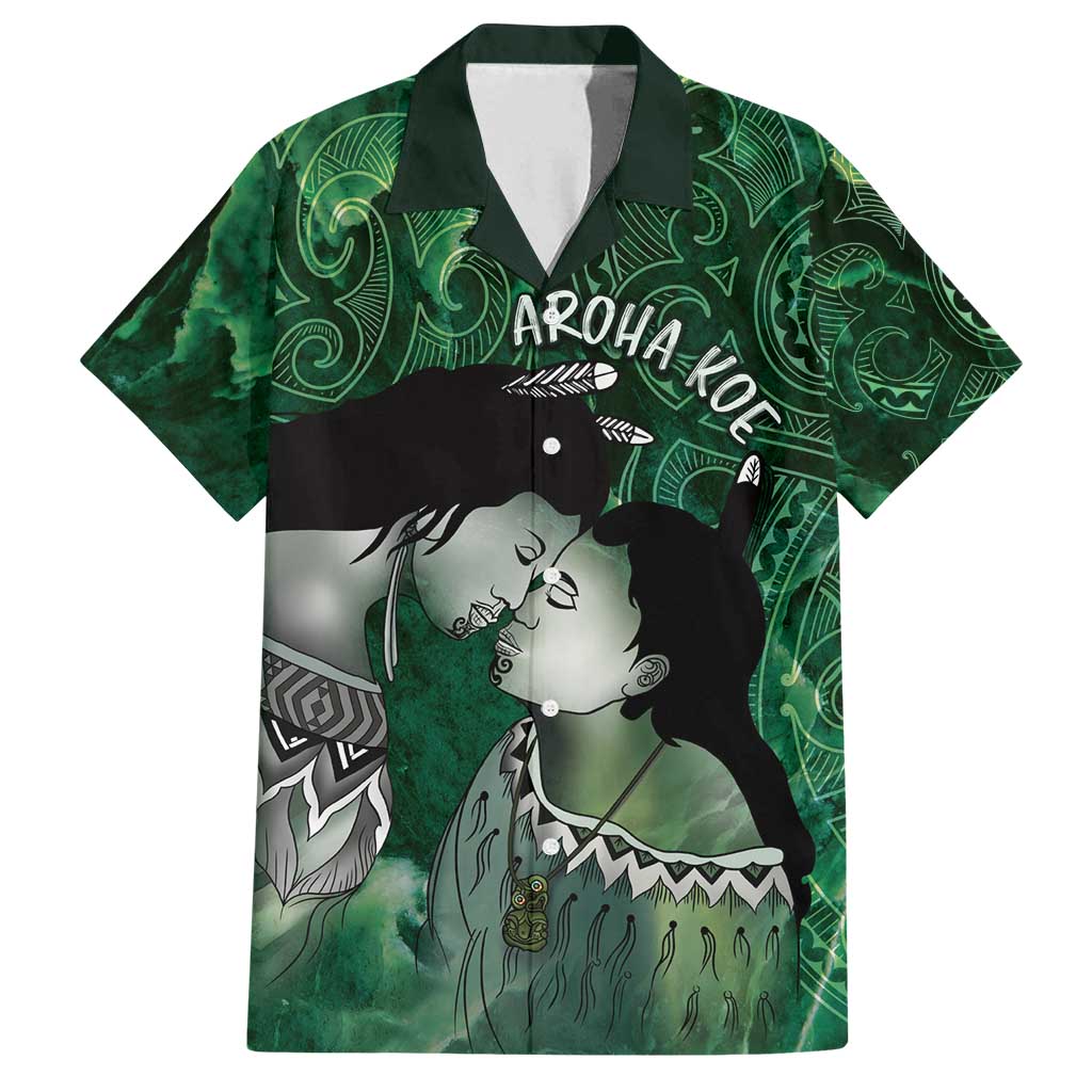 New Zealand Aroha Koe Mama Family Matching Tank Maxi Dress and Hawaiian Shirt Maori Hongi - Pounamu