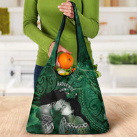 New Zealand Aroha Koe Mama Grocery Bag Maori Hongi - Pounamu