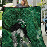 New Zealand Aroha Koe Mama Quilt Maori Hongi - Pounamu