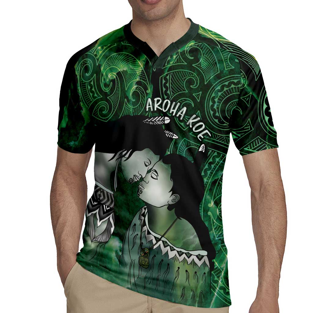 New Zealand Aroha Koe Mama Rugby Jersey Maori Hongi - Pounamu
