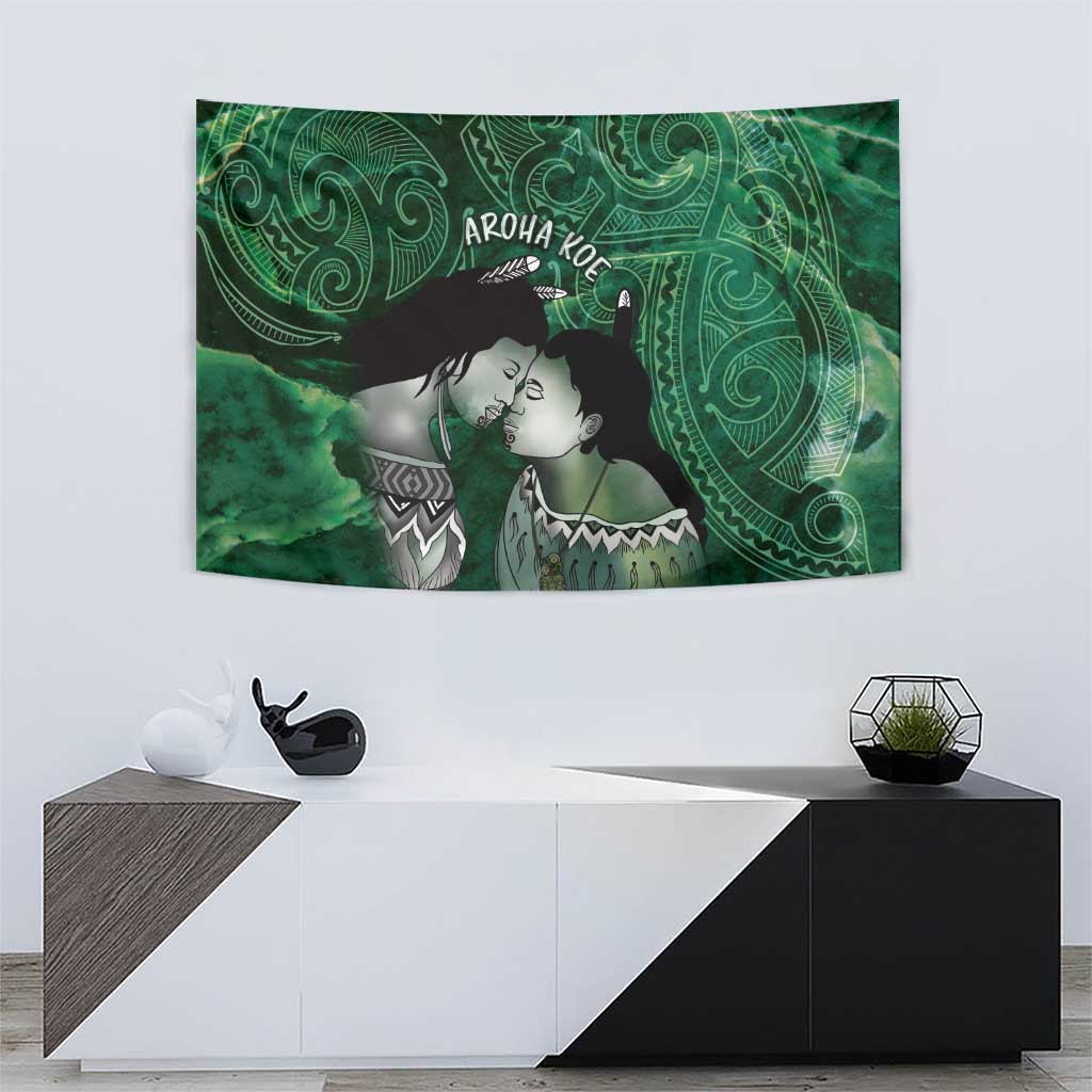 New Zealand Aroha Koe Mama Tapestry Maori Hongi - Pounamu