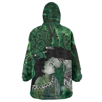 New Zealand Aroha Koe Mama Wearable Blanket Hoodie Maori Hongi - Pounamu