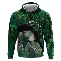 New Zealand Aroha Koe Mama Zip Hoodie Maori Hongi - Pounamu