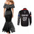 Personalised New Zealand Rugby Couples Matching Mermaid Dress and Long Sleeve Button Shirts Aotearoa World Cup 2023 Champions LT7 - Polynesian Pride