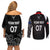 Personalised New Zealand Rugby Couples Matching Off Shoulder Short Dress and Long Sleeve Button Shirts Aotearoa World Cup 2023 Champions LT7 - Polynesian Pride