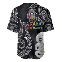 Kia Hara Te reo Maori Baseball Jersey Manaia Moko Pattern