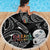 Kia Hara Te reo Maori Beach Blanket Manaia Moko Pattern