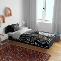 Kia Hara Te reo Maori Bedding Set Manaia Moko Pattern