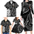 Kia Hara Te reo Maori Family Matching Long Sleeve Bodycon Dress and Hawaiian Shirt Manaia Moko Pattern