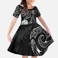 Kia Hara Te reo Maori Family Matching Mermaid Dress and Hawaiian Shirt Manaia Moko Pattern