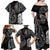 Kia Hara Te reo Maori Family Matching Off Shoulder Maxi Dress and Hawaiian Shirt Manaia Moko Pattern