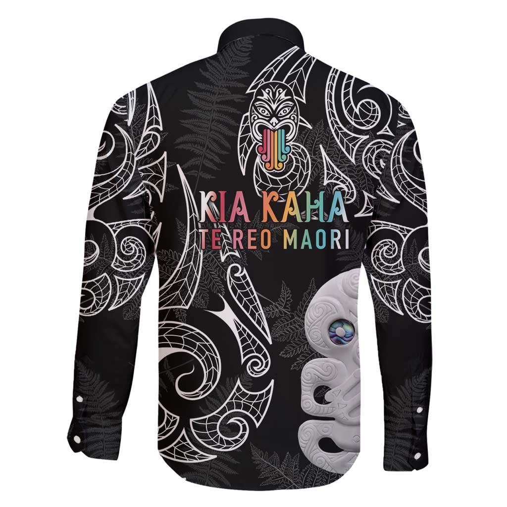 Kia Hara Te reo Maori Family Matching Off Shoulder Maxi Dress and Hawaiian Shirt Manaia Moko Pattern LT7 - Polynesian Pride