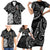 Kia Hara Te reo Maori Family Matching Short Sleeve Bodycon Dress and Hawaiian Shirt Manaia Moko Pattern