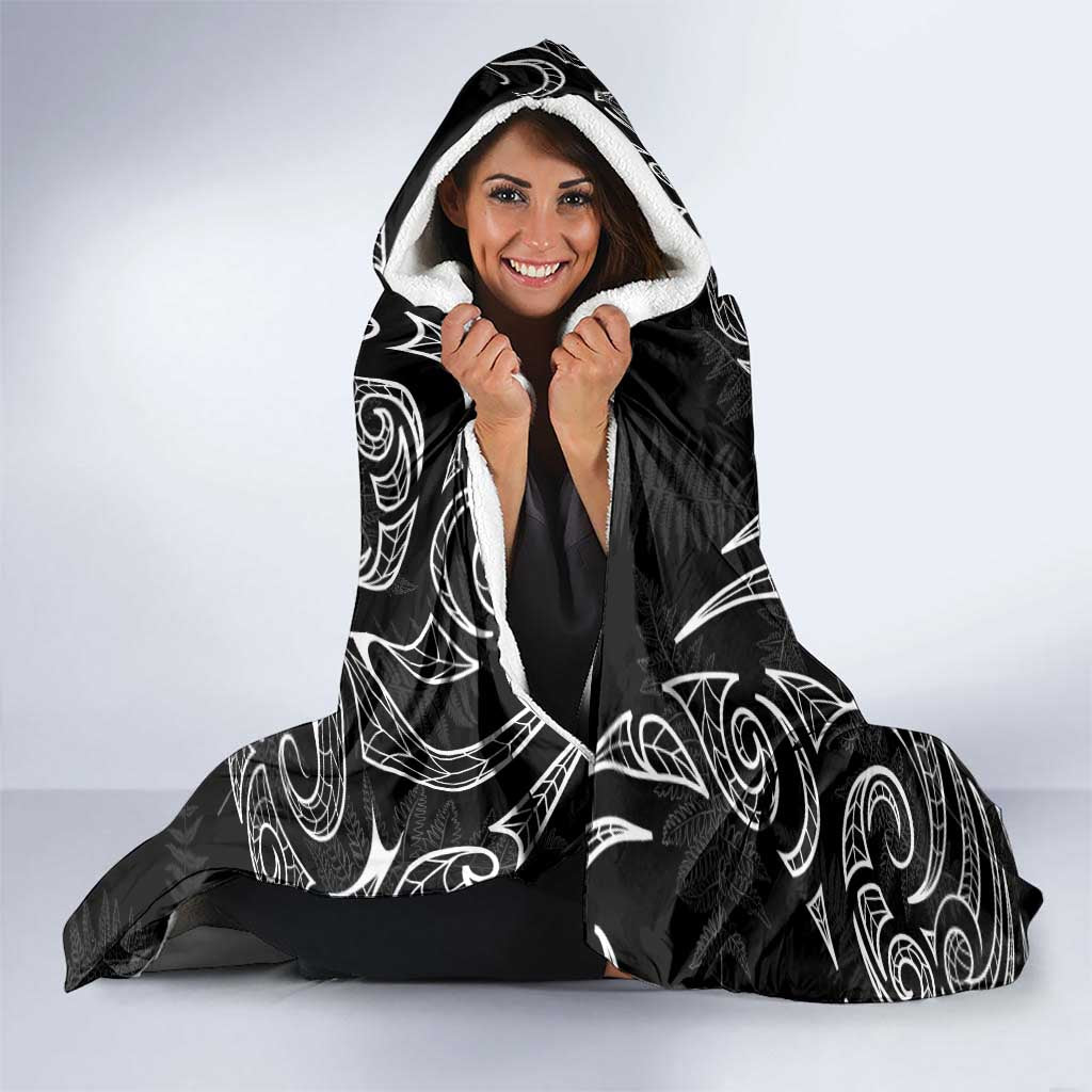 Kia Hara Te reo Maori Hooded Blanket Manaia Moko Pattern LT7 - Polynesian Pride