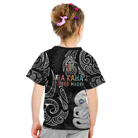 Kia Hara Te reo Maori Kid T Shirt Manaia Moko Pattern