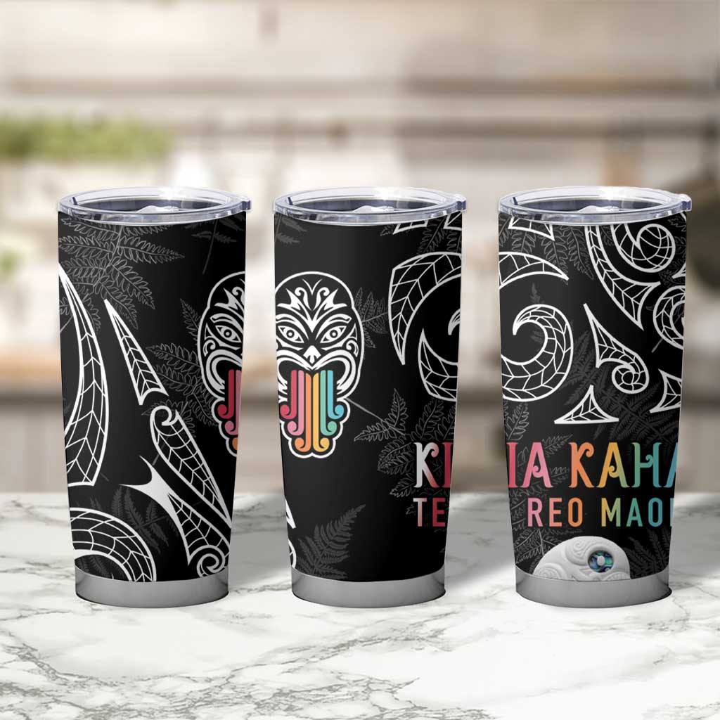 Kia Hara Te reo Maori Tumbler Cup Manaia Moko Pattern LT7 - Polynesian Pride