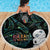 Kia Hara Te reo Maori Beach Blanket Manaia Moko Mix Paua Shell