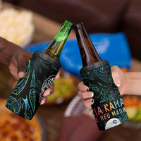 Kia Hara Te reo Maori 4 in 1 Can Cooler Tumbler Manaia Moko Mix Paua Shell