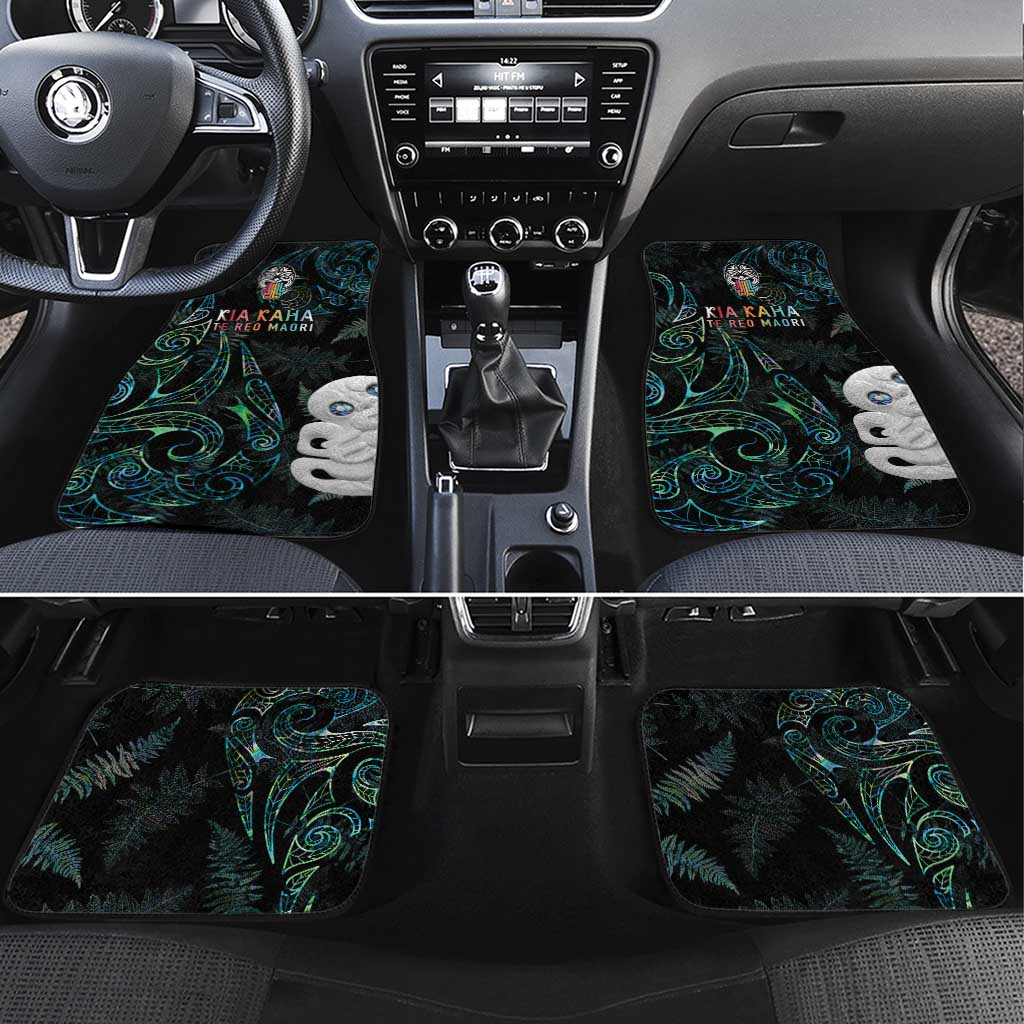 Kia Hara Te reo Maori Car Mats Manaia Moko Mix Paua Shell