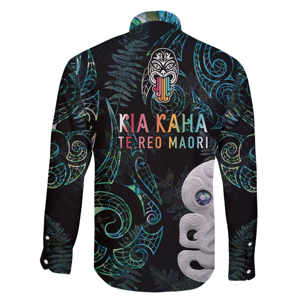 Kia Hara Te reo Maori Family Matching Summer Maxi Dress and Hawaiian Shirt Manaia Moko Mix Paua Shell