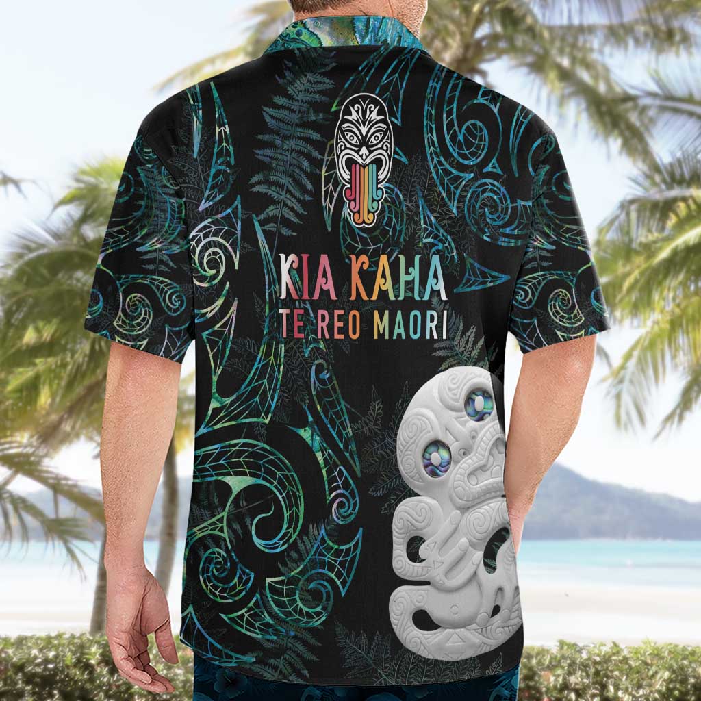 Kia Hara Te reo Maori Hawaiian Shirt Manaia Moko Mix Paua Shell LT7 - Polynesian Pride