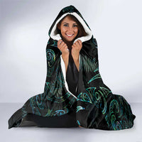 Kia Hara Te reo Maori Hooded Blanket Manaia Moko Mix Paua Shell LT7 - Polynesian Pride