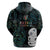 Kia Hara Te reo Maori Hoodie Manaia Moko Mix Paua Shell