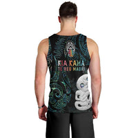 Kia Hara Te reo Maori Men Tank Top Manaia Moko Mix Paua Shell LT7 - Polynesian Pride