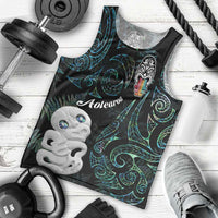 Kia Hara Te reo Maori Men Tank Top Manaia Moko Mix Paua Shell LT7 - Polynesian Pride