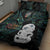 Kia Hara Te reo Maori Quilt Bed Set Manaia Moko Mix Paua Shell