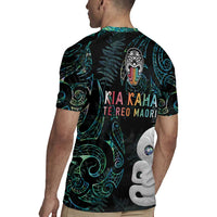 Kia Hara Te reo Maori Rugby Jersey Manaia Moko Mix Paua Shell LT7 - Polynesian Pride