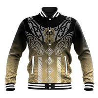 Aotearoa Maori Iwi Heritage Baseball Jacket Waikato Tainui Parauri LT7 Unisex Earth Gold - Polynesian Pride
