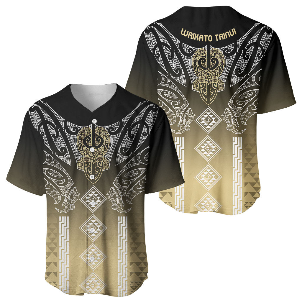 Aotearoa Maori Iwi Heritage Baseball Jersey Waikato Tainui Parauri LT7 - Polynesian Pride