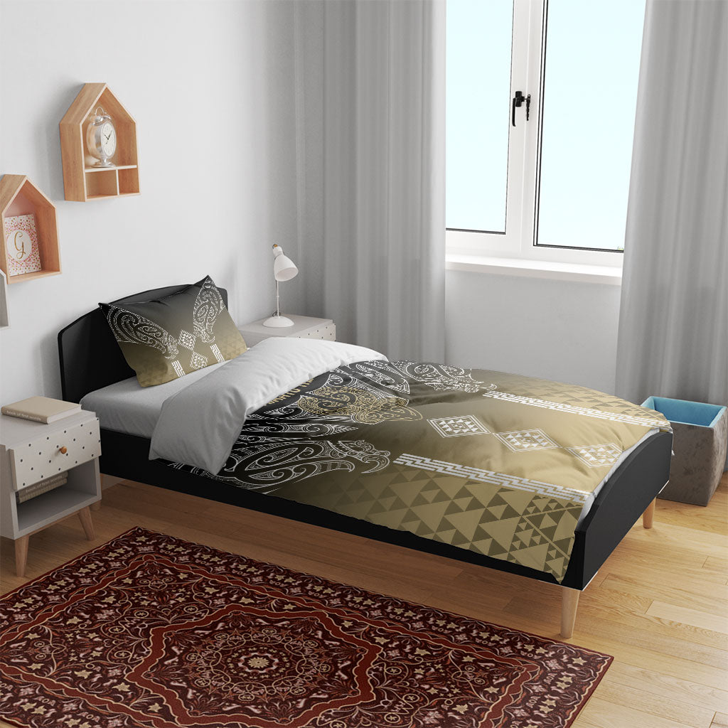 Aotearoa Maori Iwi Heritage Bedding Set Waikato Tainui Parauri LT7 - Polynesian Pride