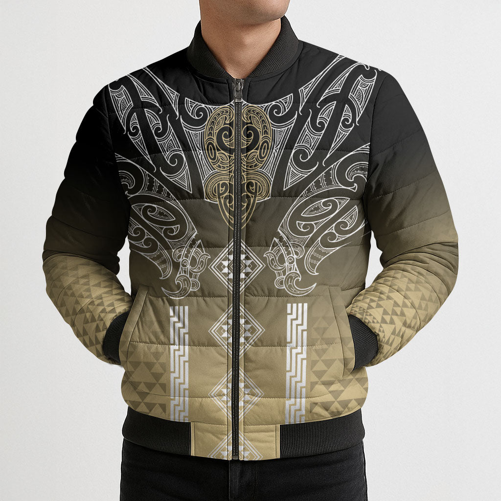Aotearoa Maori Iwi Heritage Bomber Puffer Jacket Waikato Tainui Parauri LT7 - Polynesian Pride