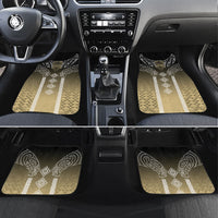 Aotearoa Maori Iwi Heritage Car Mats Waikato Tainui Parauri LT7 Set 4pcs Earth Gold - Polynesian Pride