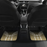 Aotearoa Maori Iwi Heritage Car Mats Waikato Tainui Parauri LT7 Set 2pcs - Back Earth Gold - Polynesian Pride