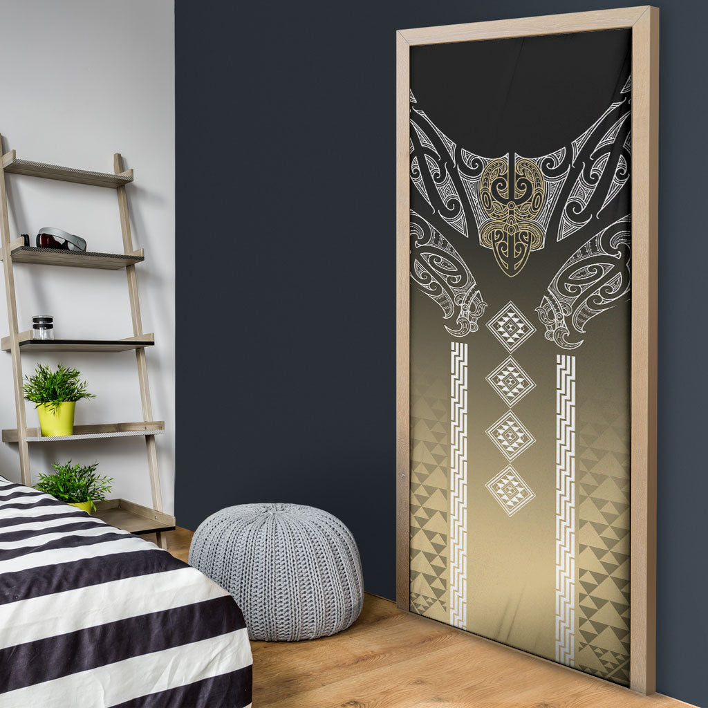 Aotearoa Maori Iwi Heritage Door Cover Waikato Tainui Parauri LT7 - Polynesian Pride