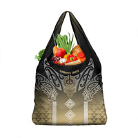 Aotearoa Maori Iwi Heritage Grocery Bag Waikato Tainui Parauri LT7 1-pack One Size Earth Gold - Polynesian Pride