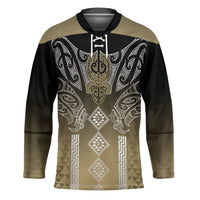 Aotearoa Maori Iwi Heritage Hockey Jersey Waikato Tainui Parauri LT7 Unisex Earth Gold - Polynesian Pride