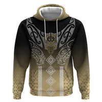 Aotearoa Maori Iwi Heritage Hoodie Waikato Tainui Parauri LT7 Pullover Hoodie Earth Gold - Polynesian Pride