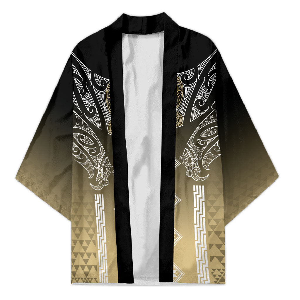 Aotearoa Maori Iwi Heritage Kimono Waikato Tainui Parauri LT7 Unisex Earth Gold - Polynesian Pride