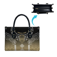 Aotearoa Maori Iwi Heritage Leather Bag Waikato Tainui Parauri LT7 - Polynesian Pride