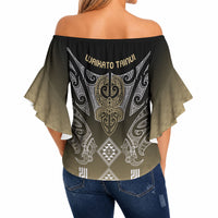 Aotearoa Maori Iwi Heritage Off Shoulder Wrap Waist Top Waikato Tainui Parauri LT7 - Polynesian Pride