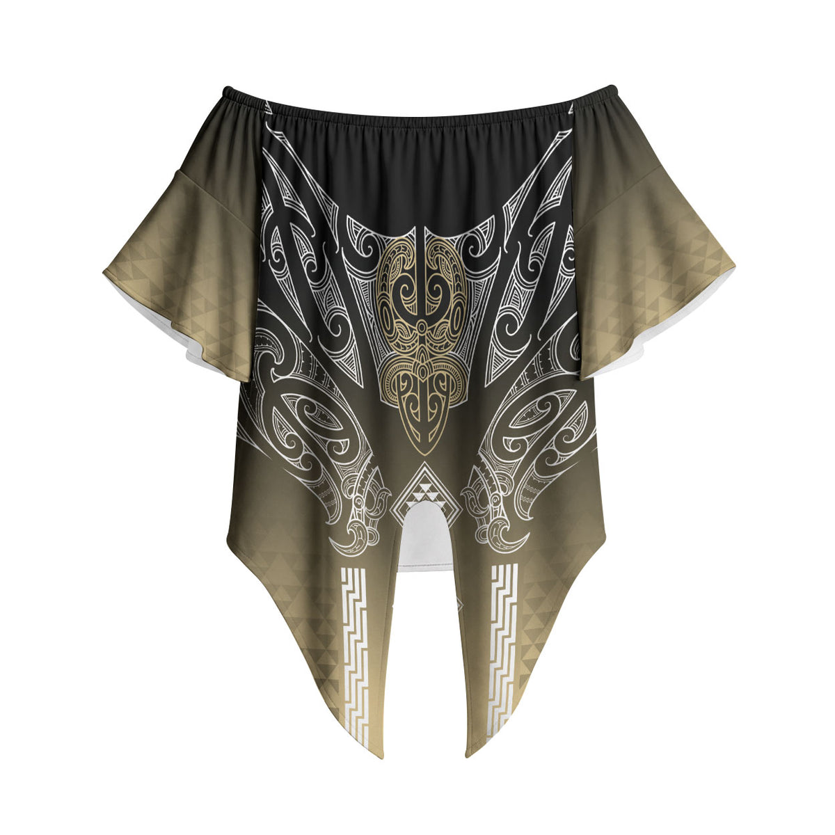 Aotearoa Maori Iwi Heritage Off Shoulder Wrap Waist Top Waikato Tainui Parauri LT7 - Polynesian Pride