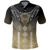 Aotearoa Maori Iwi Heritage Polo Shirt Waikato Tainui Parauri LT7 Earth Gold - Polynesian Pride