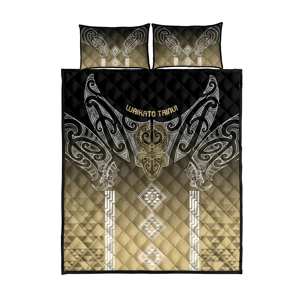 Aotearoa Maori Iwi Heritage Quilt Bed Set Waikato Tainui Parauri LT7 - Polynesian Pride