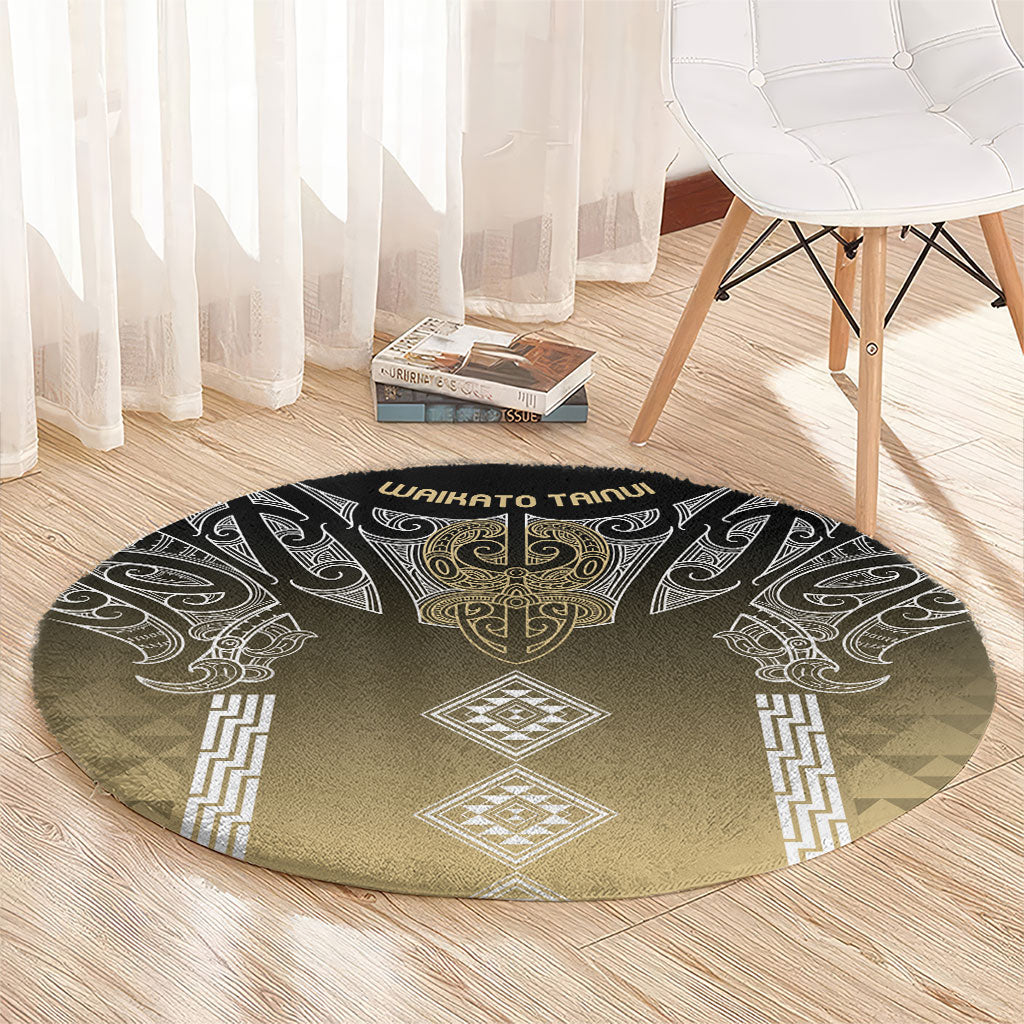 Aotearoa Maori Iwi Heritage Round Carpet Waikato Tainui Parauri LT7 - Polynesian Pride